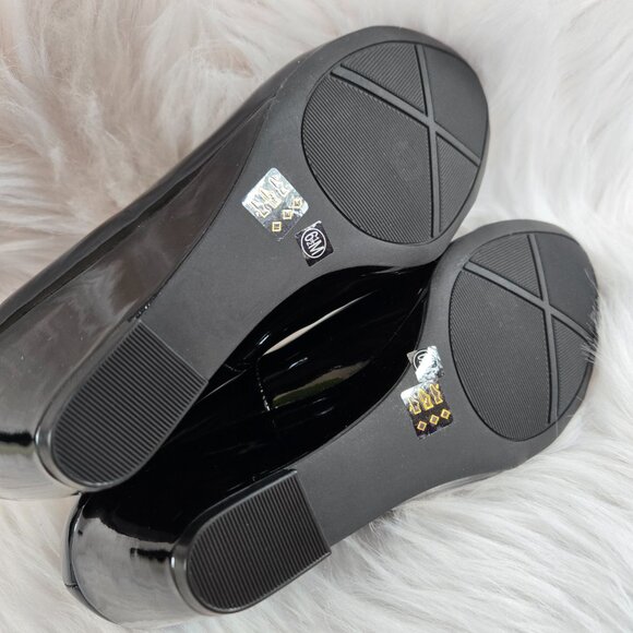 CHINESE LAUNDRY Nima Black Patent Wedge Pump Size 6.5 - Picture 10 of 11